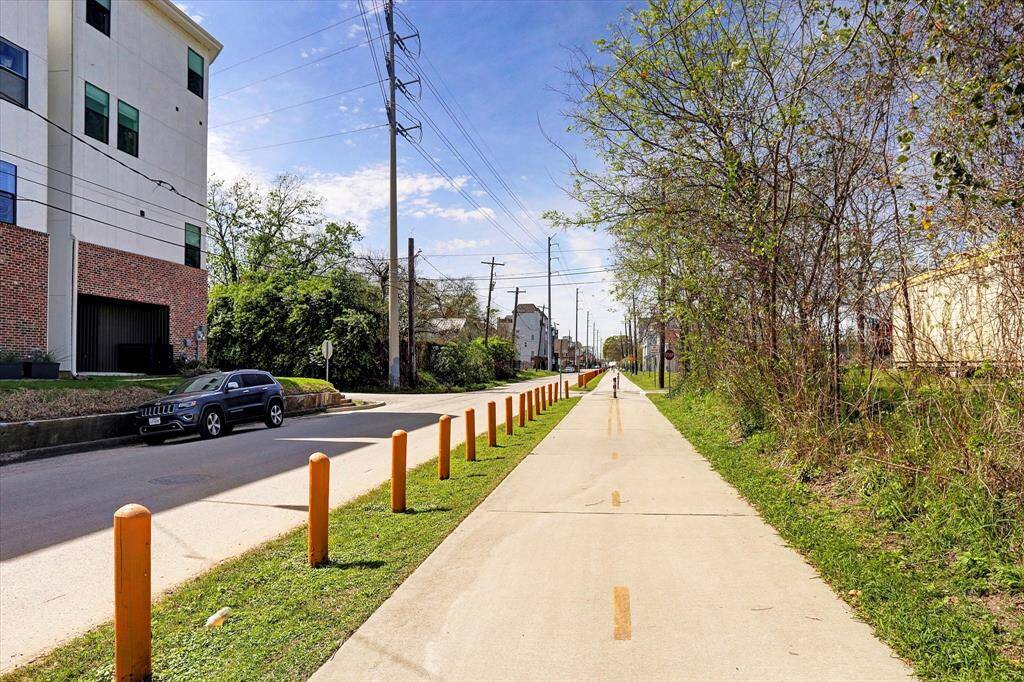 Hike and bike trail is just around the corner.  It connects the Heights to downtown!