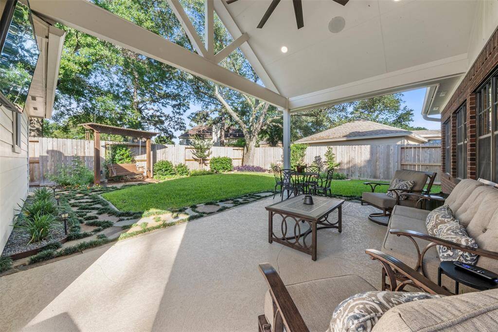 Step out into your gorgeous backyard.