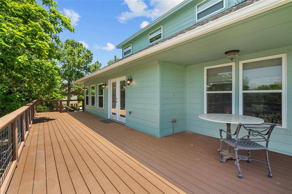 Front porch with outside table and chair