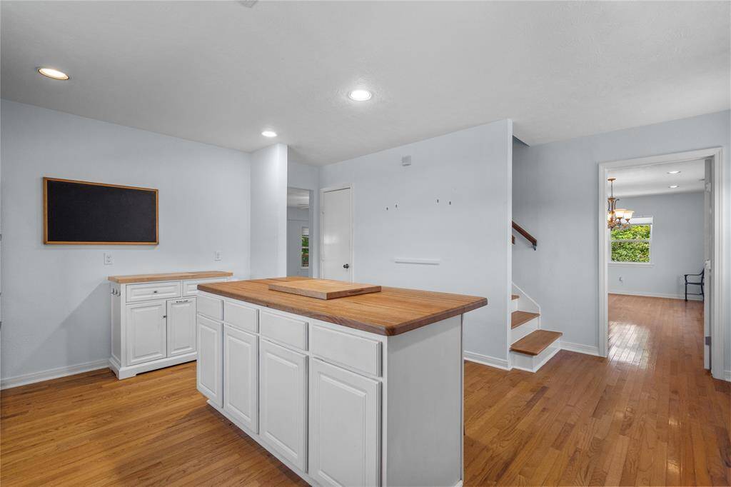 island area with extra storage space.