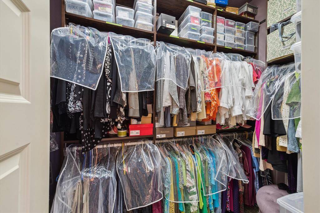 Showing one of the two "California Closets" that allow you to be very well organized.