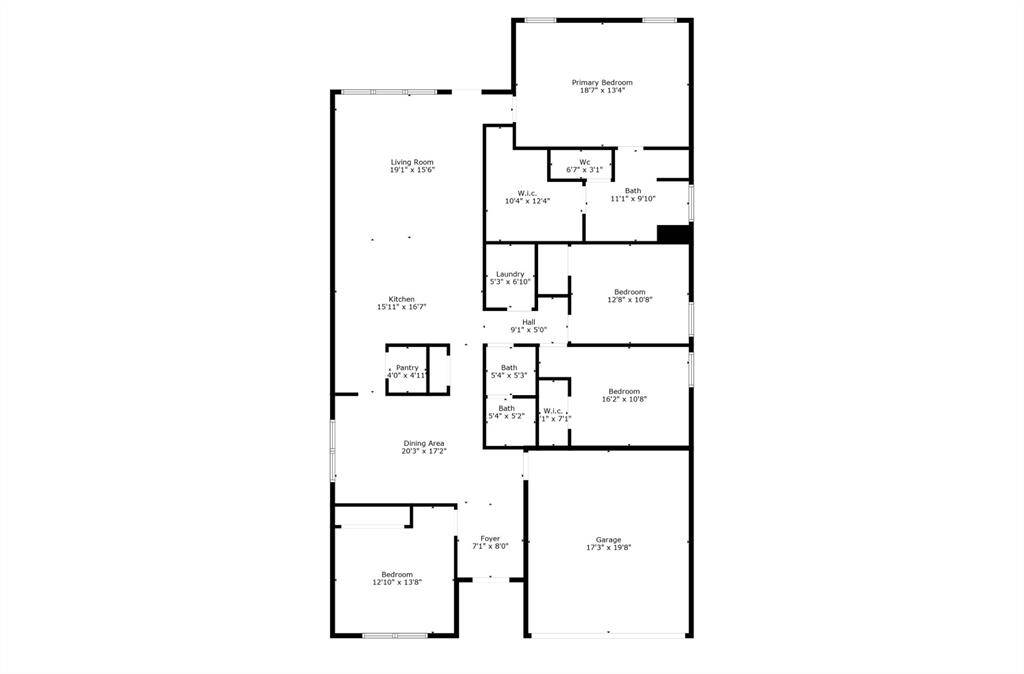 Created by Cubicasa and all sizes are approximate.  Please verify independently.