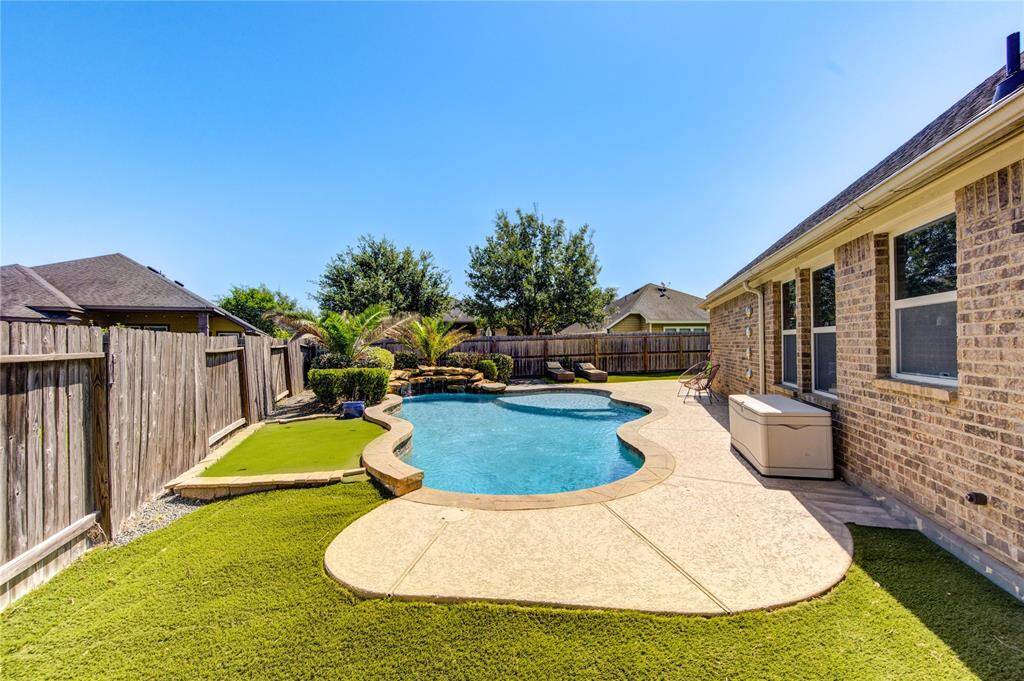 This SALT WATER pool is the centerpiece, featuring CRYSTAL-CLEAR WATERS, for ultimate relaxation, and ample space for lounging by the water.