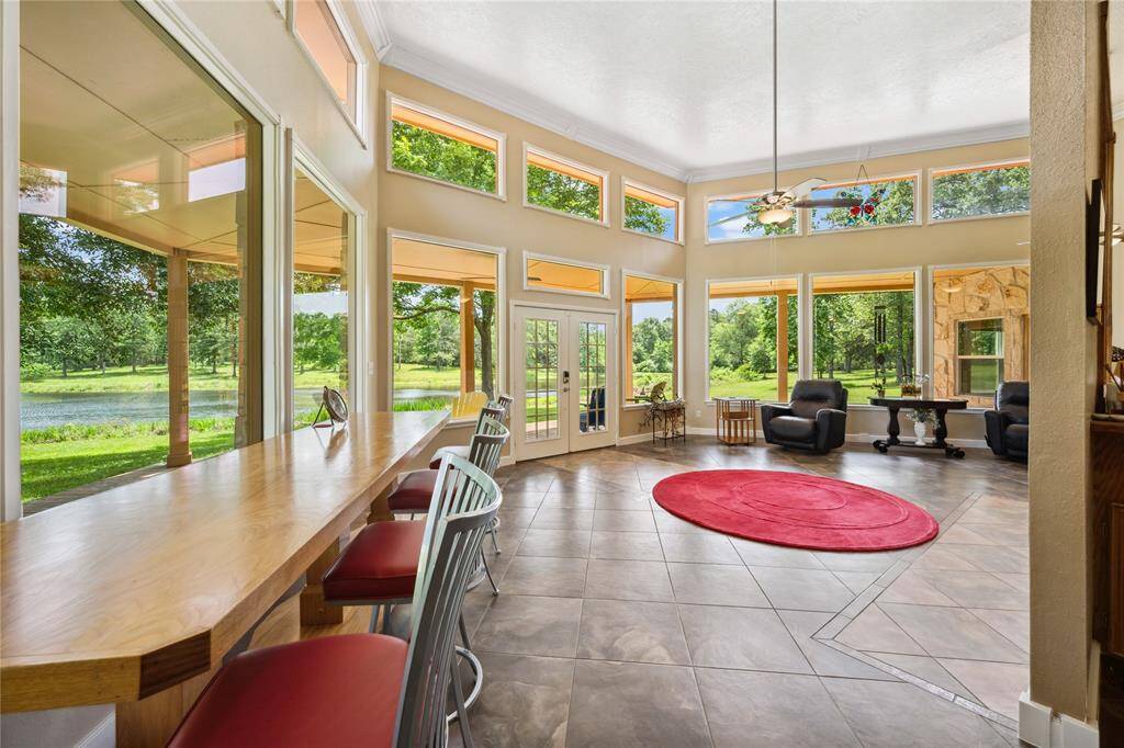 View from the dining area. Dining table is included in sale along with the matching hutch if buyer is interested.