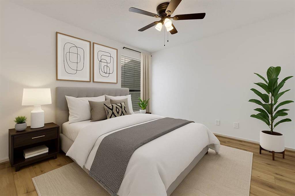 Secondary bedroom with convenient private access to the guest bath.