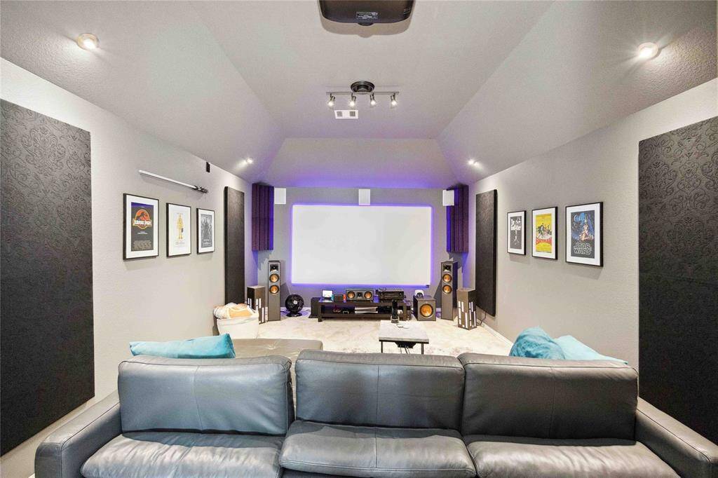 Amazing media room! 4k projector and screen included!