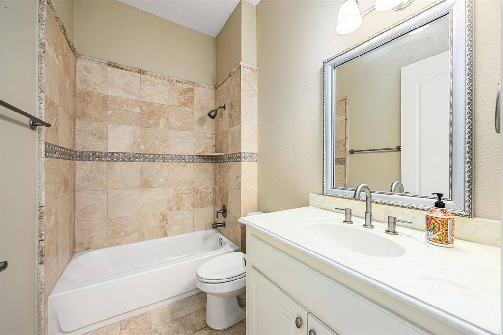 One of two secondary bathrooms.