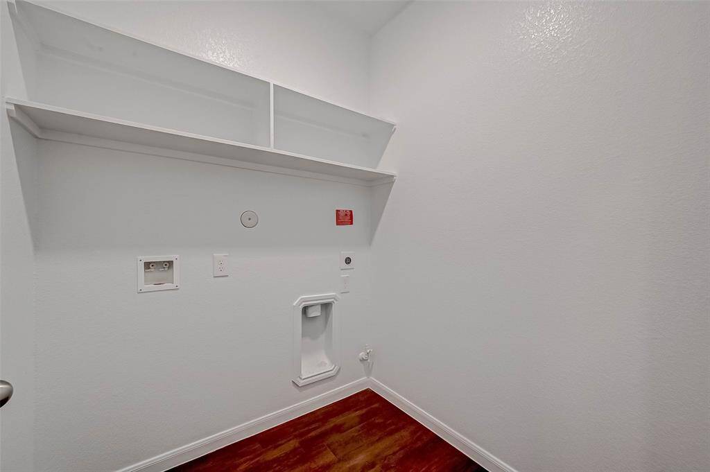 Enjoy the convenience of an in-home laundry area with included washer and dryer