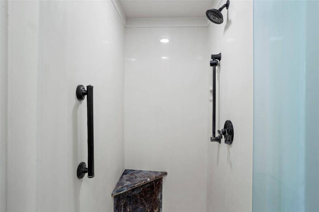 Separate walk-in shower...