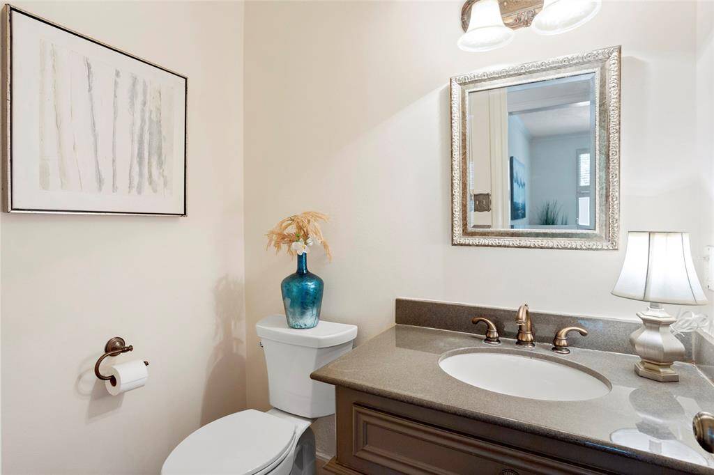 Half bathroom located on the first floor...