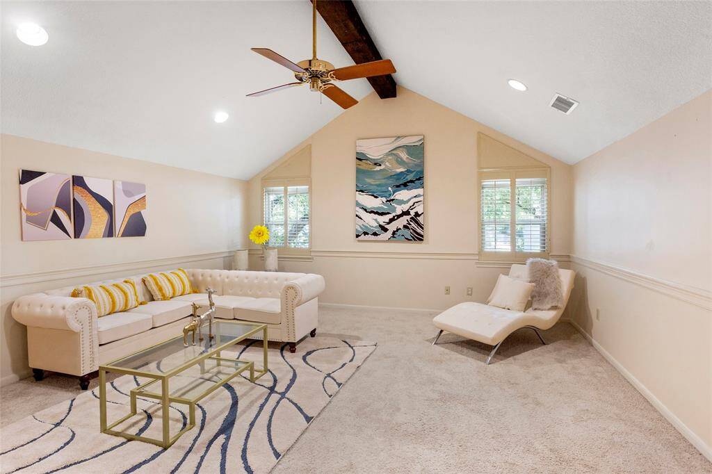 Come upstairs to a spacious and fun game room or entertainment room!