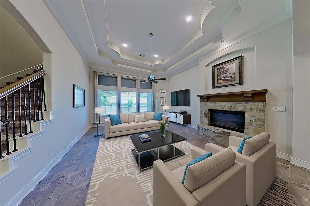 Virtually staged Family room