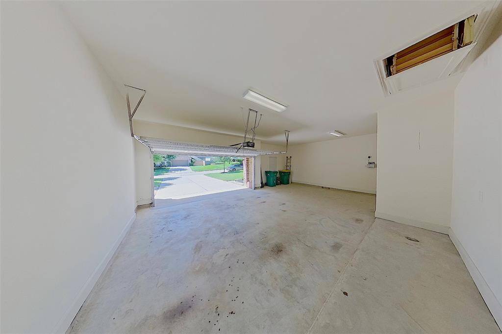 3 bay garage - view from house service door