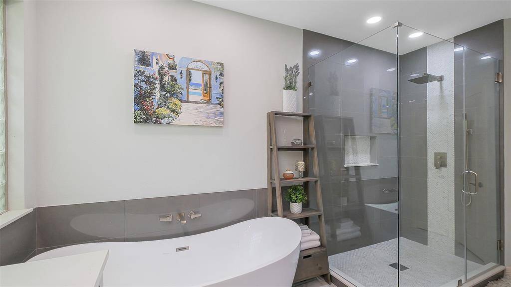 Remodeled master bath in 2023.  Extended walk-in shower and separate soaking tub.