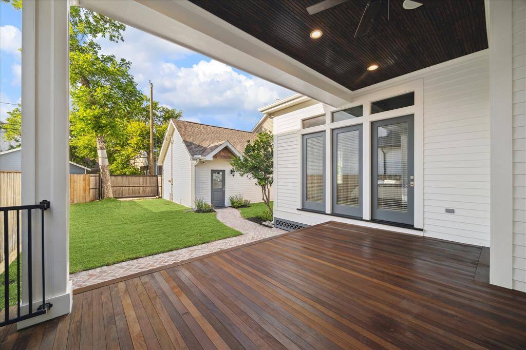 You'll enjoy the fan and large covered patio to beat the Texas heat!