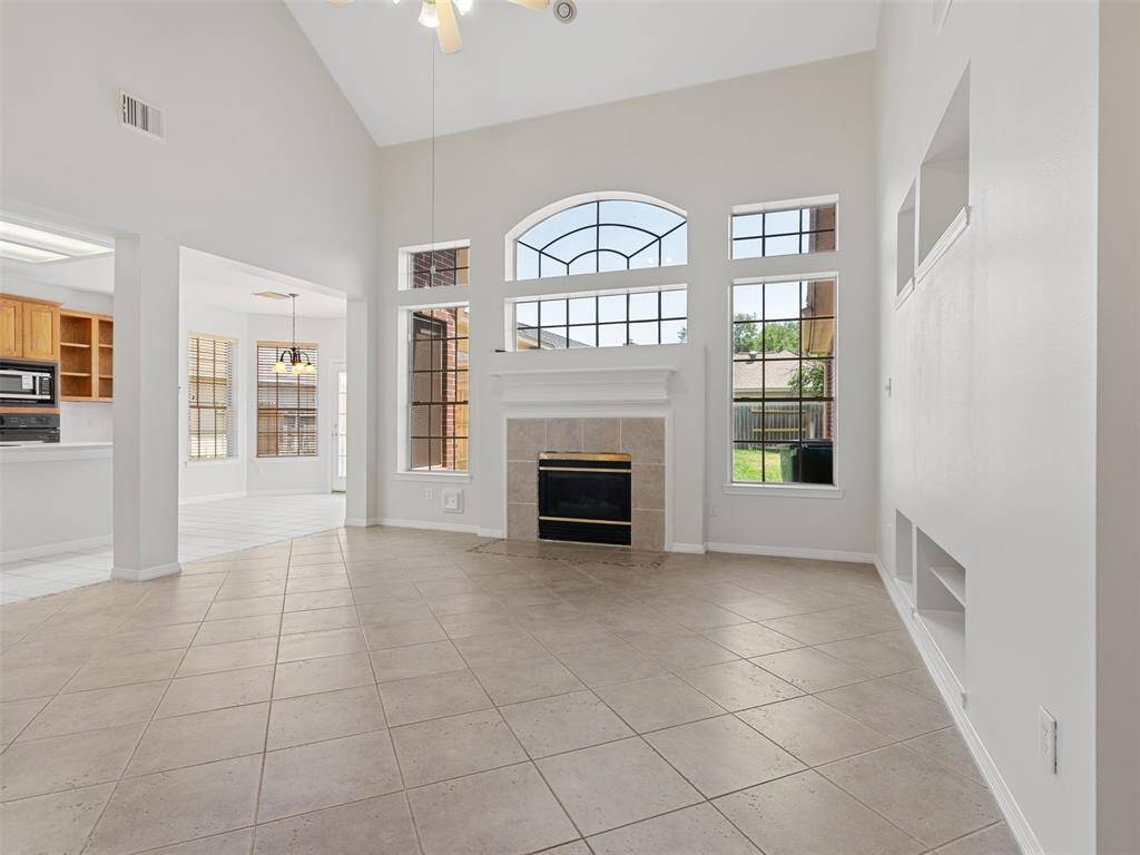 Living Room with Vaulted Ceilings
