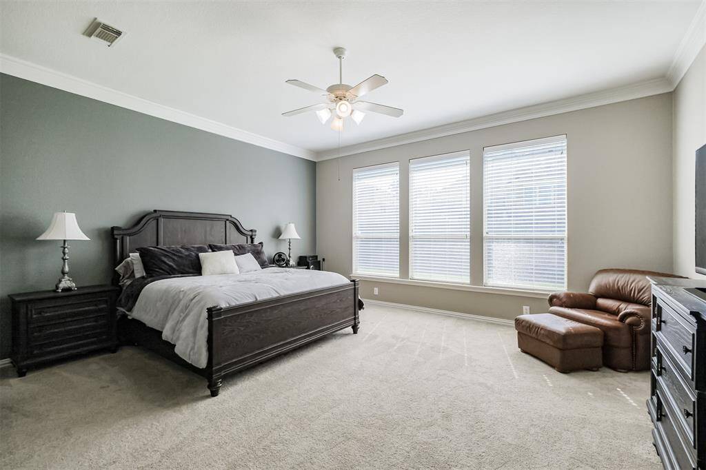 Spacious primary bedroom with expansive windows for abundant natural light.