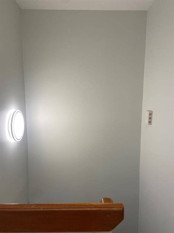 The stairwell would be a great showplace for a large piece of art!