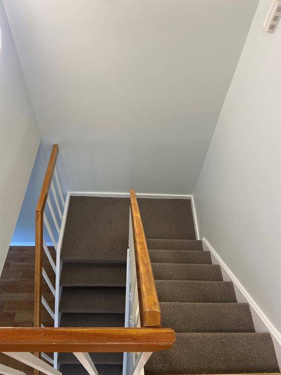 Looking down into the stairwell.