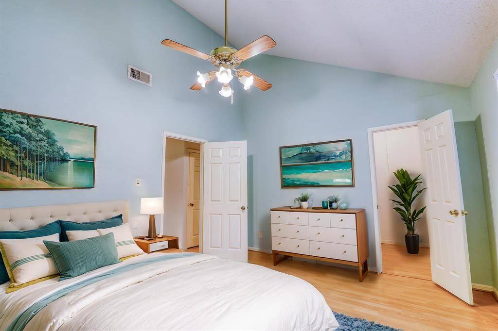 First floor bedroom shown here virtually staged.