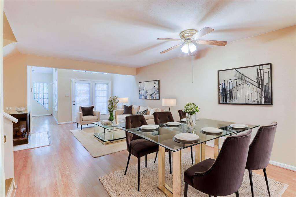 Living/Dining area shown here virtually staged.