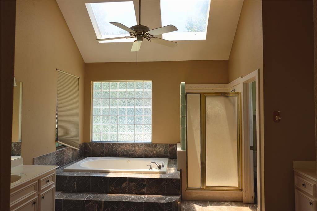 Primary Bath with Soaking Tub and Skylights