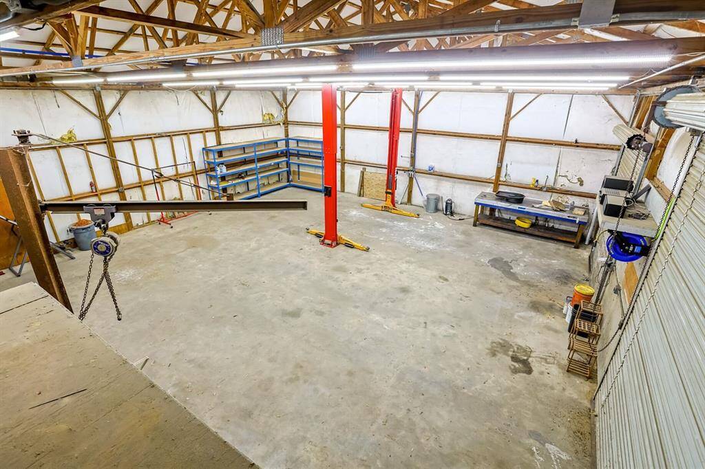 View from loft into shop