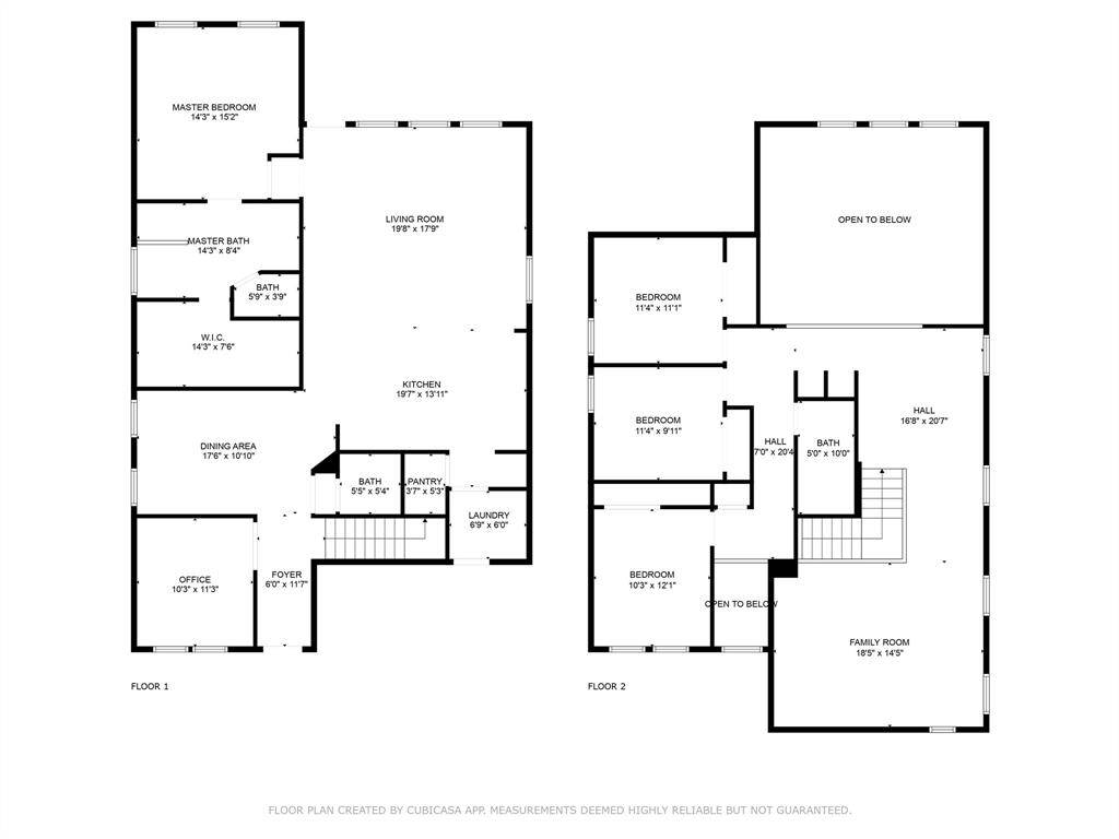 Combined 1st and 2nd floor plan view for complete layout overview.