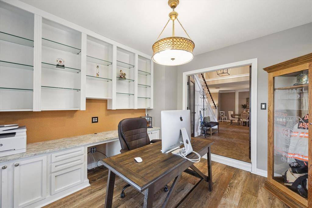 Plenty of shelving with lighting to fit your mood