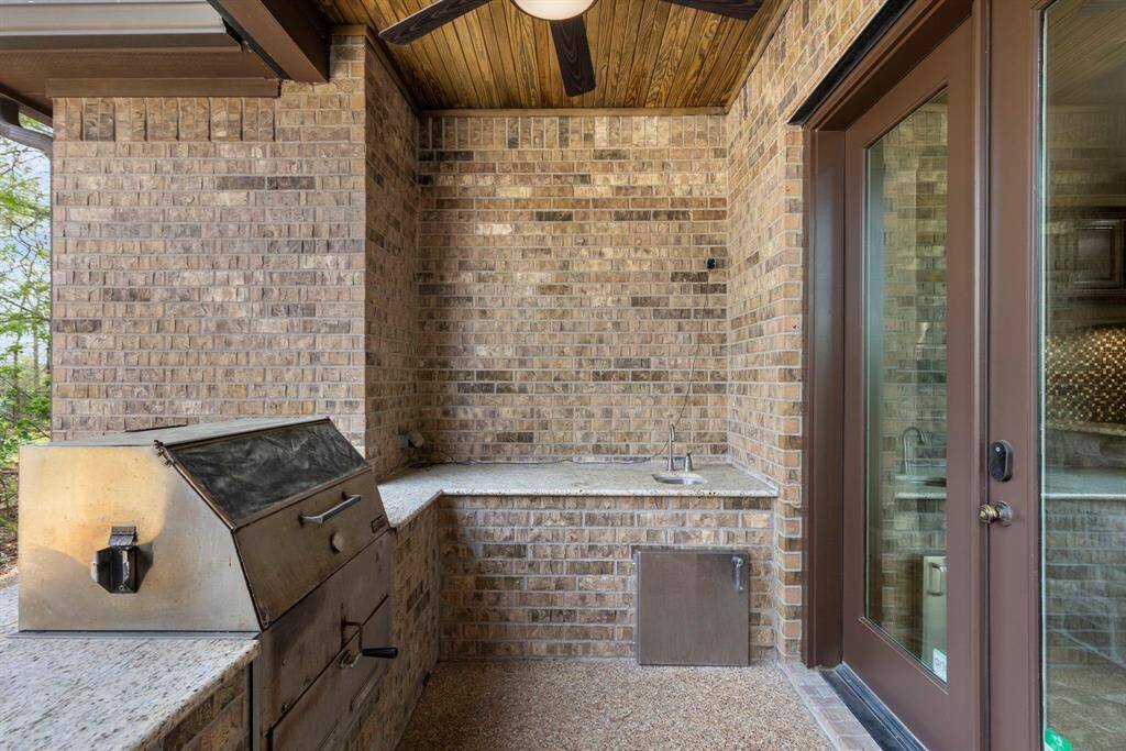 First of 2 outdoor kitchen areas.