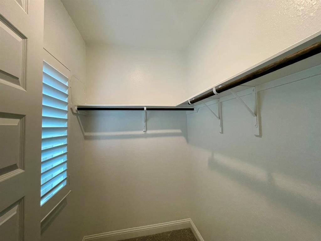 Complete with a walk-in Closet and a Window.
