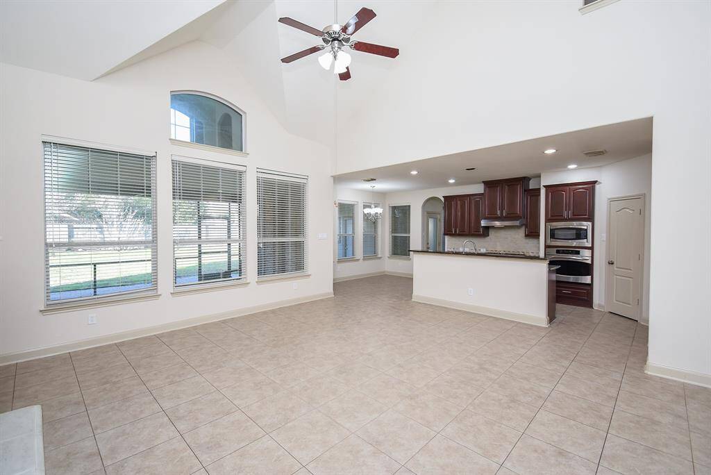 The open-concept living area is ideal for entertaining!