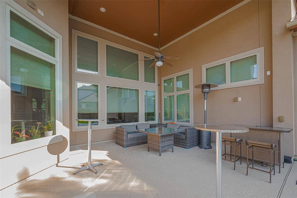 Spacious extended cover patio for entertaining.