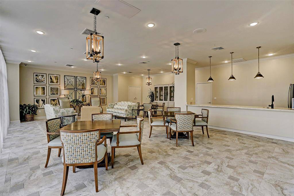 Party Room that hosts building events and can be reserved for private use.