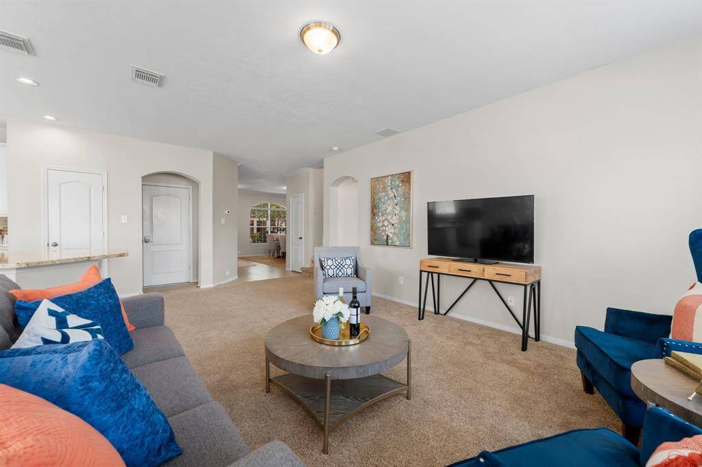 A view from the family room to the front of the home.