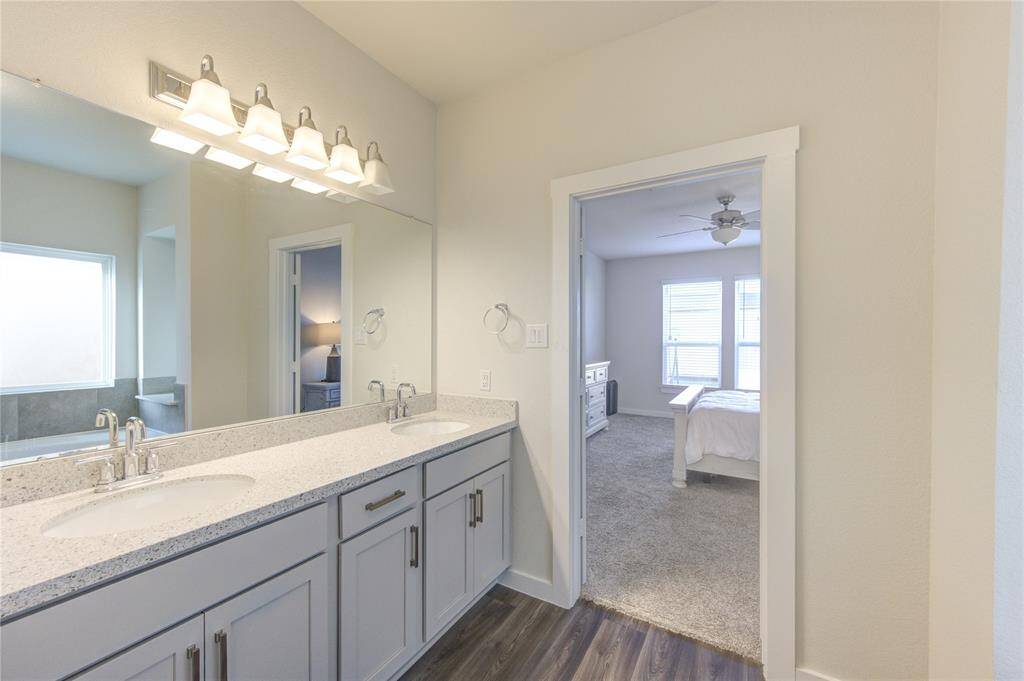 Spacious primary bathroom