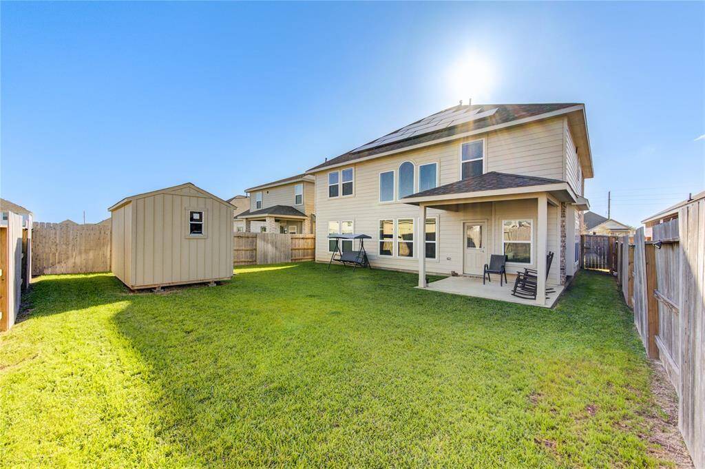Very spacious back yard.