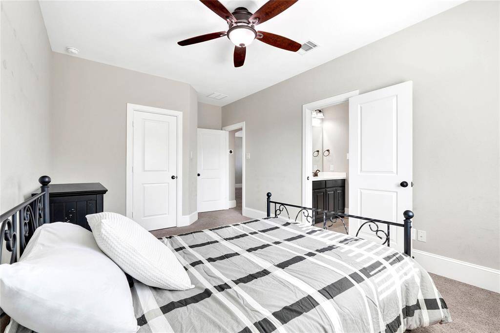Secondary bedroom upstairs connected to bathroom