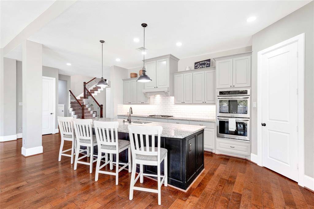Double ovens complete this gourmet kitchen!