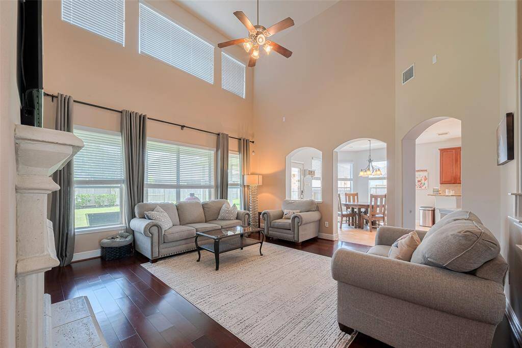 Abundant natural light from wall of windows