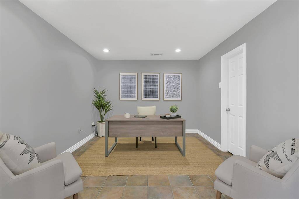Study with large walk in closet