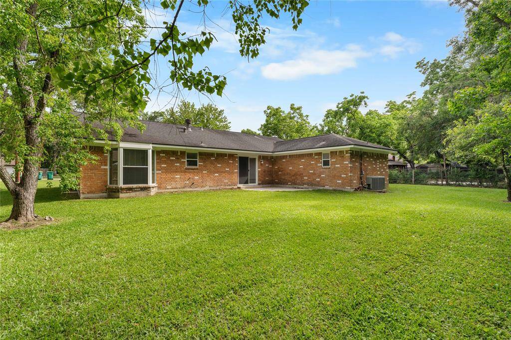 Expansive backyard w/ mature trees