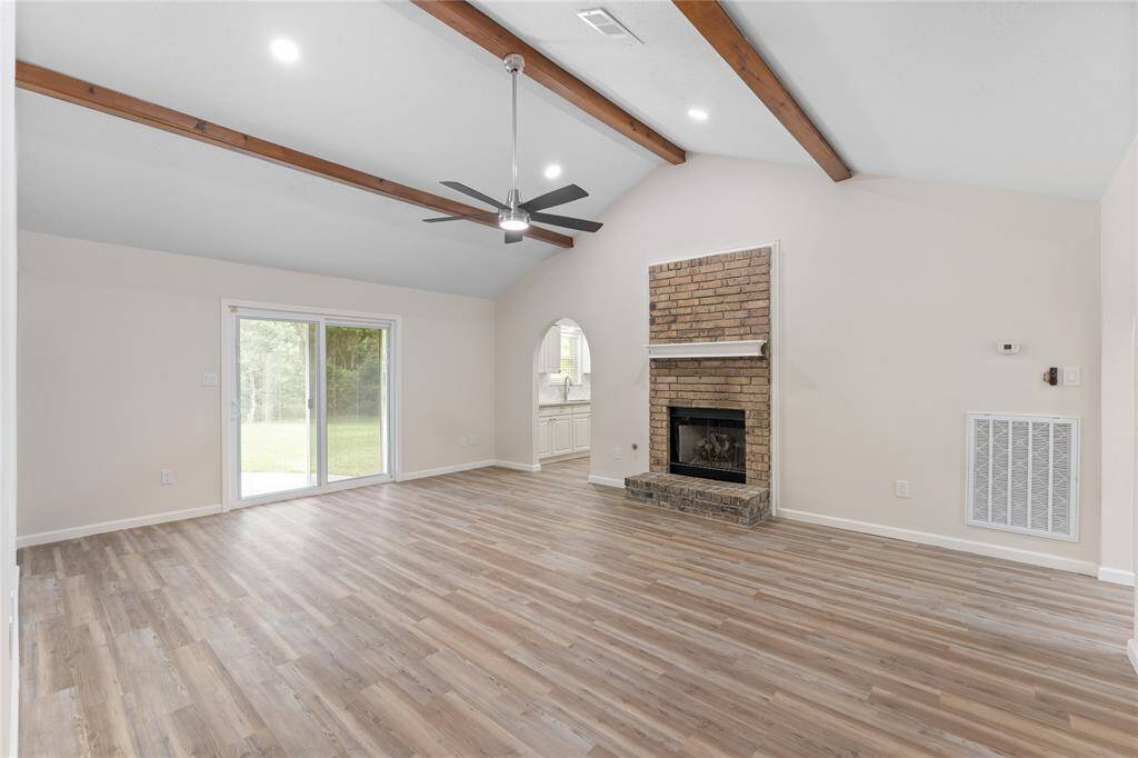 Updated living space with gas fireplace.