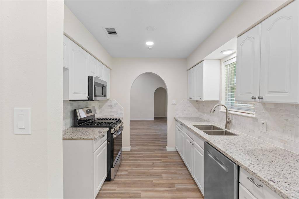 New stainless appliances and updated backsplash.