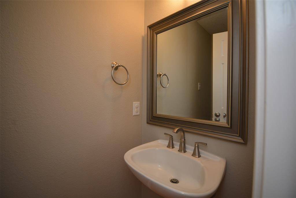 Half bath with elegant mirror