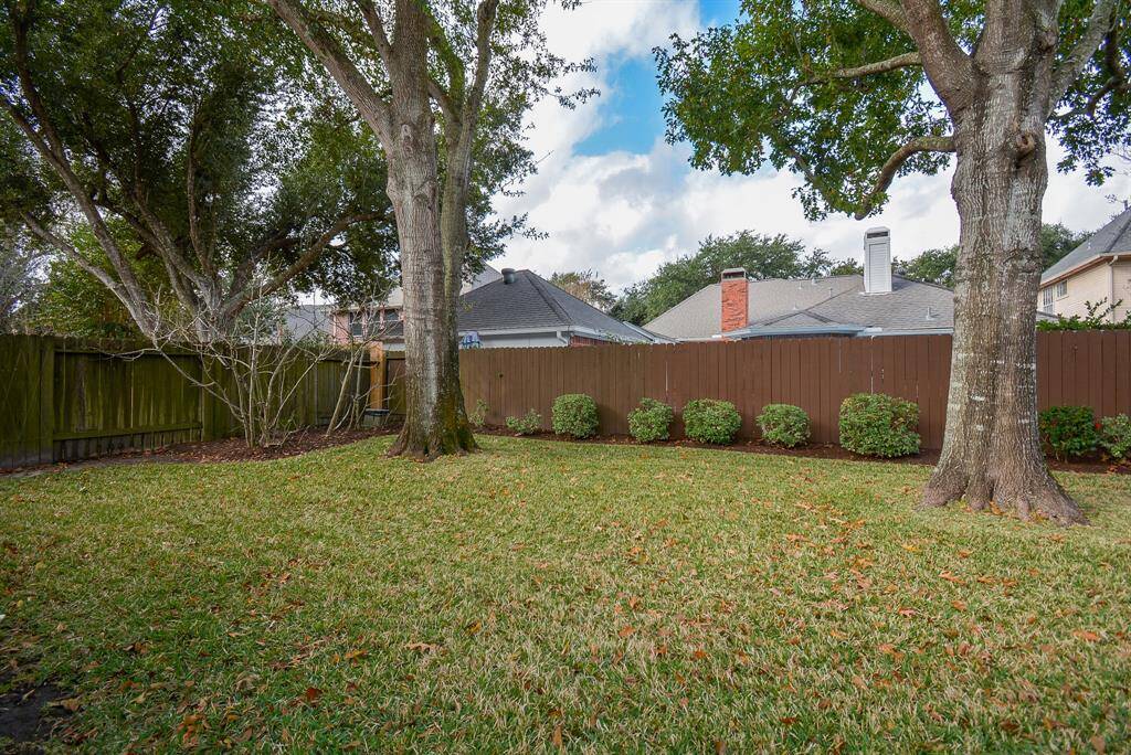 Two mature trees bring shade to the patio in the afternoon.  A mature fig tree in the corner will give you delicious figs in June.