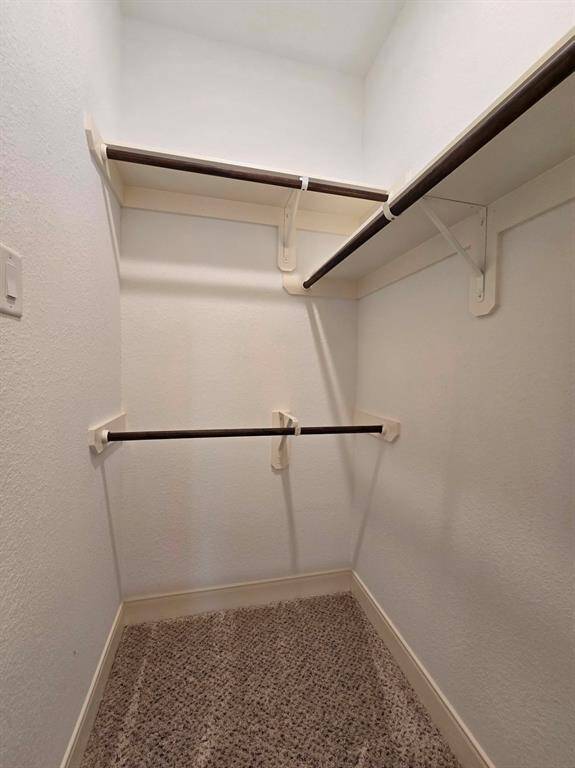 Large walk-in closet in guest en-suite.