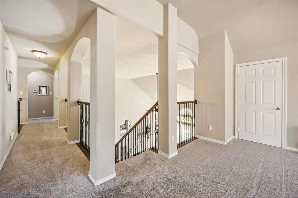View of the upstairs landing to 2 of the 4 secondary bedrooms.