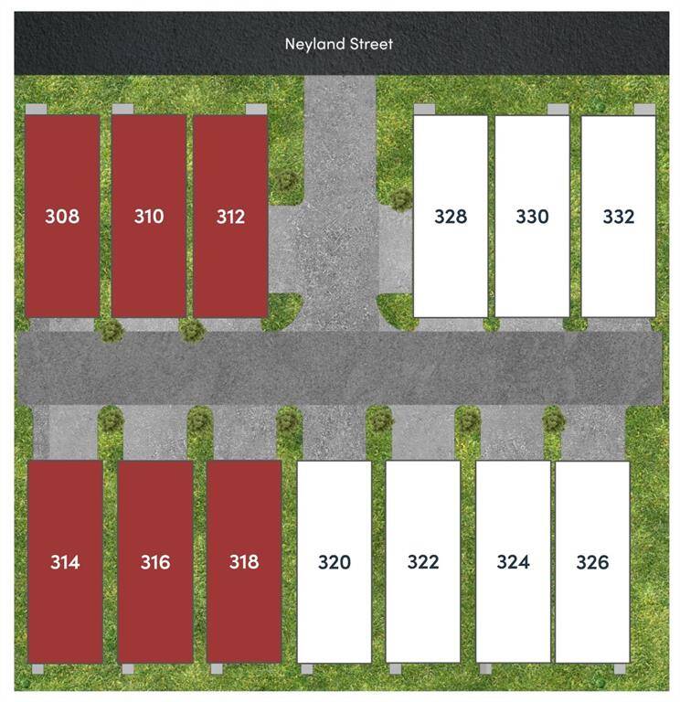 Neyland Views Site PlanPhase 1 (in red) SOLD-OUT!Phase 2 (in white) available homes!