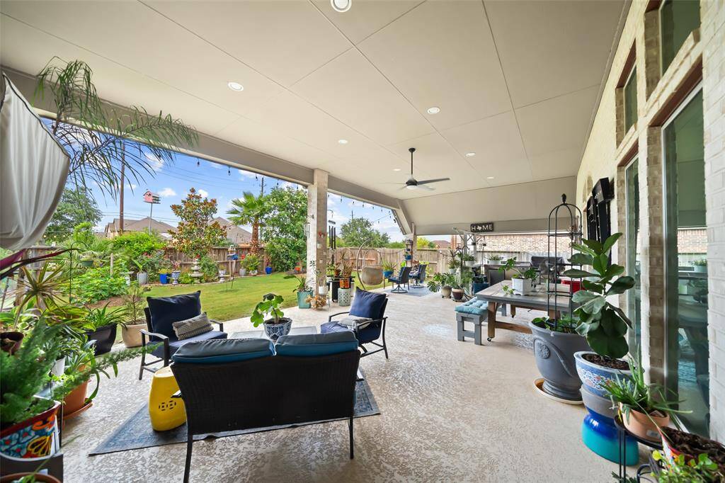 Extended covered patio. Perfect for entertaining